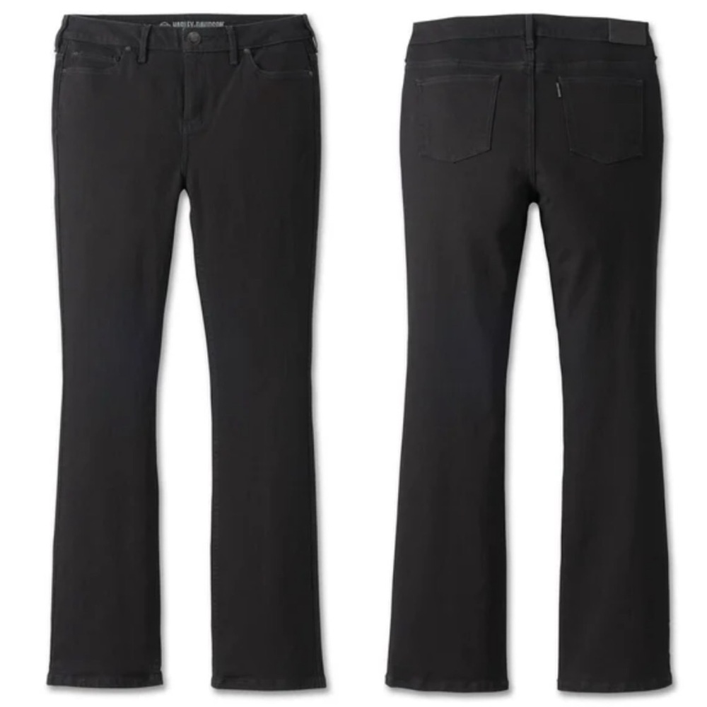 Harley-Davidson Women’s High Rise Black Boot Cut Denim Jeans - 28